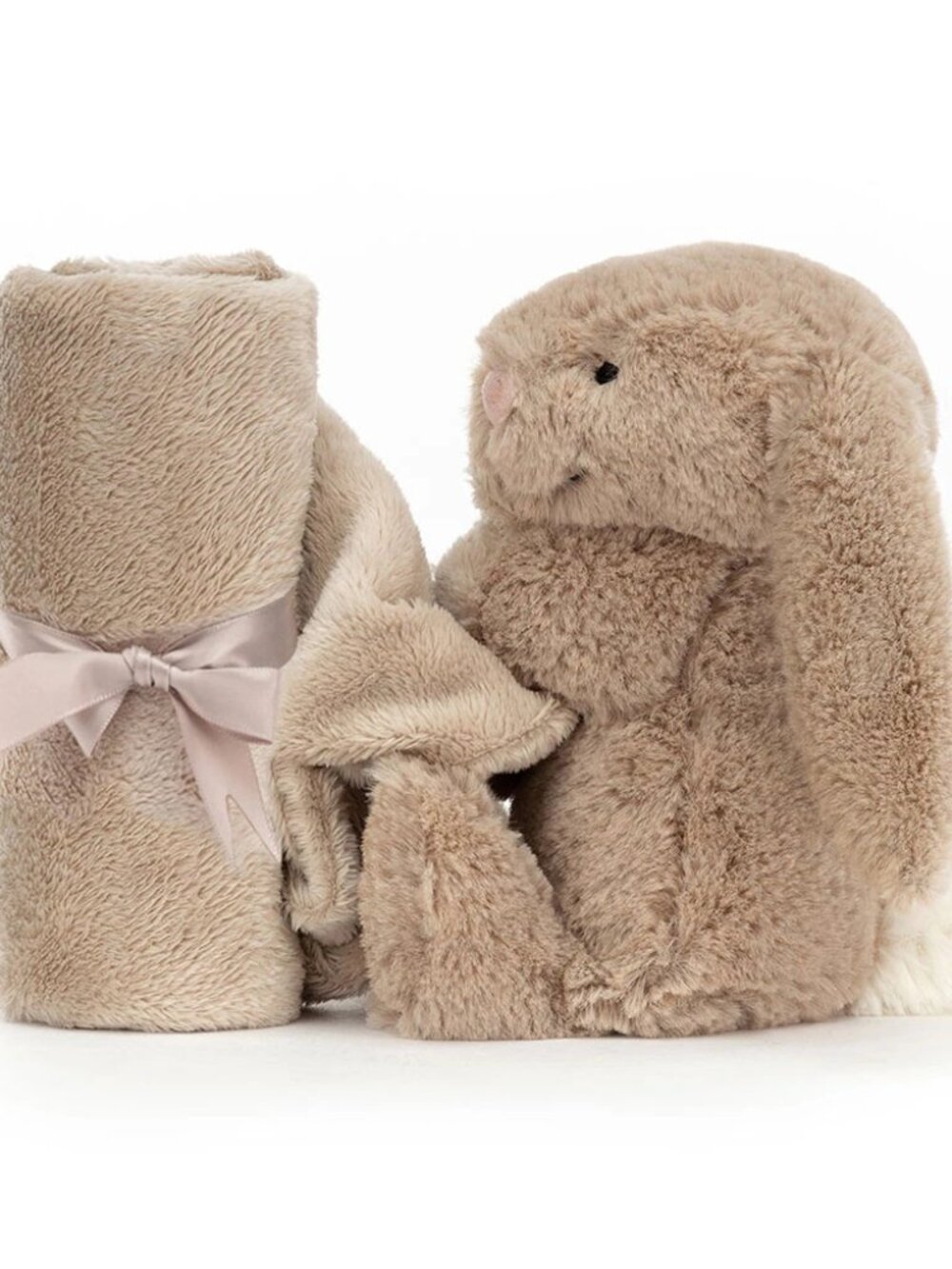 RETIRED Jellycat Bashful Bunny Soother Plush Blanket Baby Security beige NWOT - Picture 7 of 13